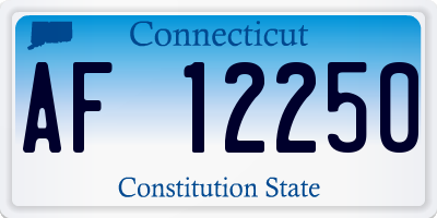 CT license plate AF12250