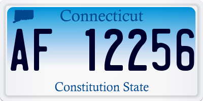 CT license plate AF12256
