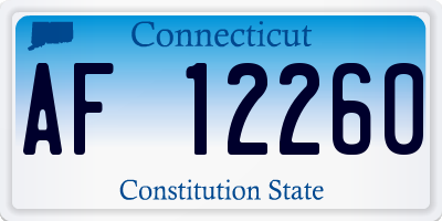 CT license plate AF12260