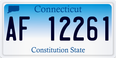 CT license plate AF12261