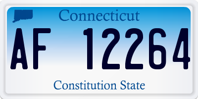 CT license plate AF12264