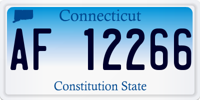 CT license plate AF12266