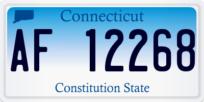 CT license plate AF12268