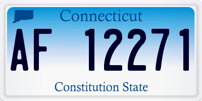 CT license plate AF12271