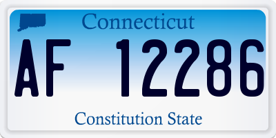 CT license plate AF12286