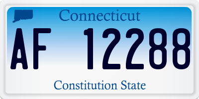 CT license plate AF12288