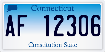 CT license plate AF12306