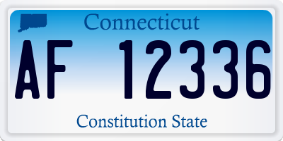 CT license plate AF12336