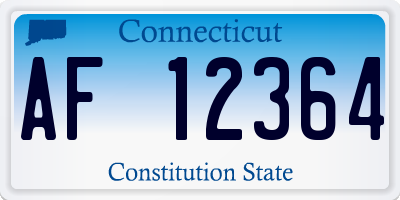 CT license plate AF12364