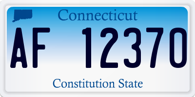 CT license plate AF12370