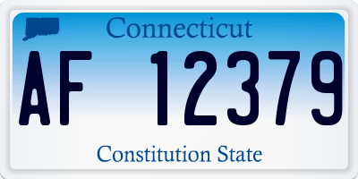 CT license plate AF12379