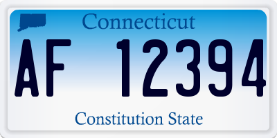 CT license plate AF12394