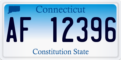 CT license plate AF12396