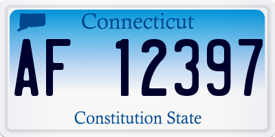 CT license plate AF12397