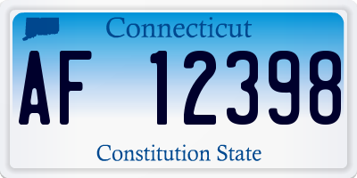 CT license plate AF12398