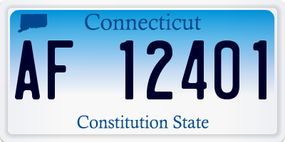 CT license plate AF12401