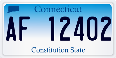 CT license plate AF12402