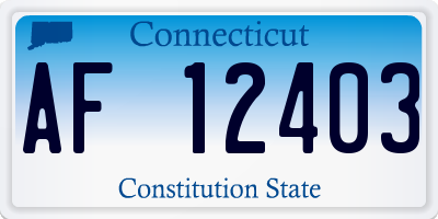 CT license plate AF12403
