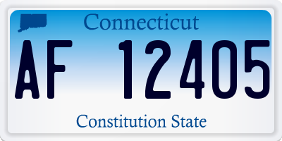 CT license plate AF12405