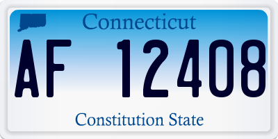 CT license plate AF12408