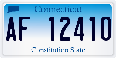 CT license plate AF12410