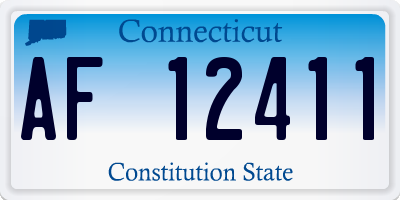 CT license plate AF12411