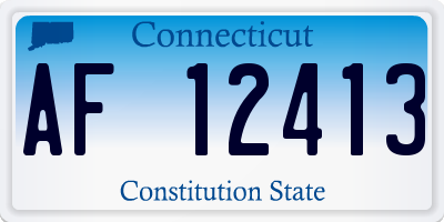 CT license plate AF12413