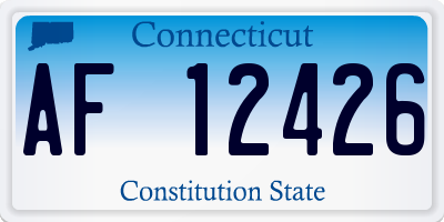 CT license plate AF12426