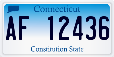 CT license plate AF12436