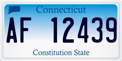 CT license plate AF12439