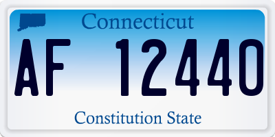 CT license plate AF12440