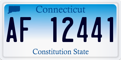 CT license plate AF12441
