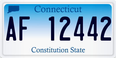 CT license plate AF12442