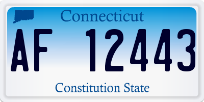 CT license plate AF12443