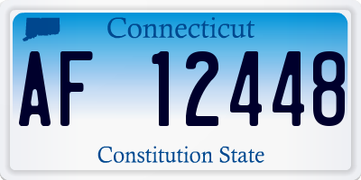 CT license plate AF12448