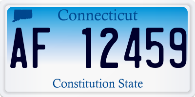 CT license plate AF12459