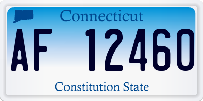 CT license plate AF12460