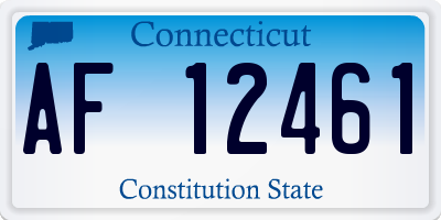 CT license plate AF12461