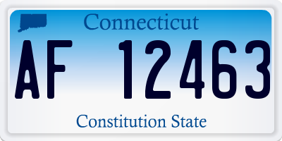 CT license plate AF12463
