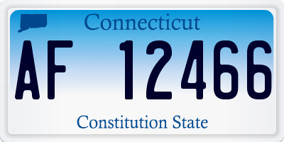 CT license plate AF12466
