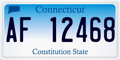 CT license plate AF12468