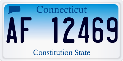 CT license plate AF12469