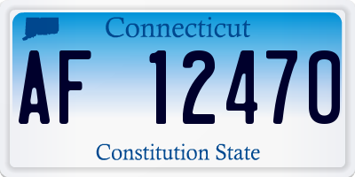 CT license plate AF12470