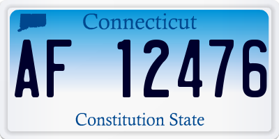 CT license plate AF12476