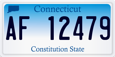 CT license plate AF12479