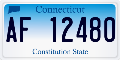 CT license plate AF12480