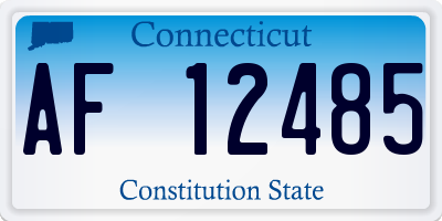 CT license plate AF12485