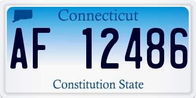 CT license plate AF12486