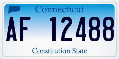CT license plate AF12488