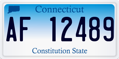 CT license plate AF12489